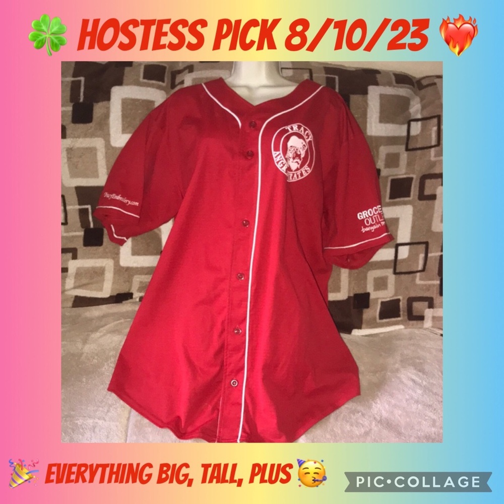Teamwork athletic apparel 2XL red & white shirt
